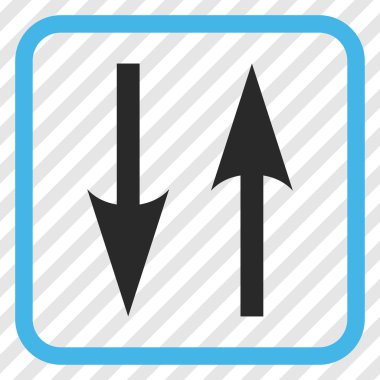 Dikey Exchange oklar bir çerçeve içinde simge vektör