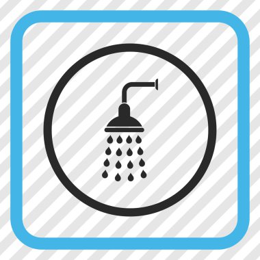 Duş vektör simgesi bir çerçeve içinde