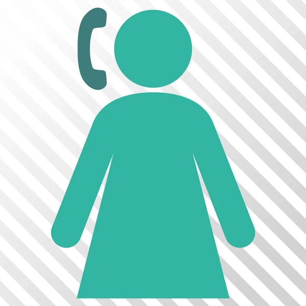 Calling Woman Vector Icon — Stock Vector