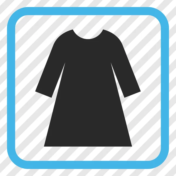 Mulher vestido vetor ícone em uma moldura — Vetor de Stock