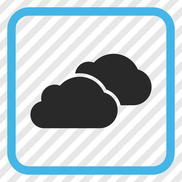 Wolken-Vektor-Symbol in einem Rahmen — Stockvektor