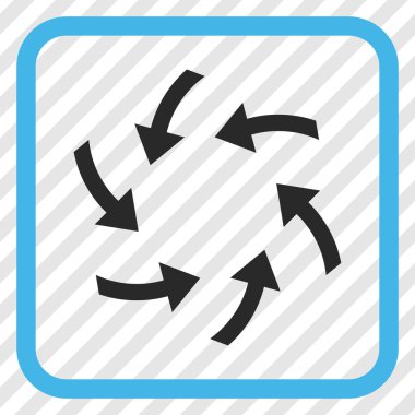 Oklar vektör simgesi bir çerçevede girdap