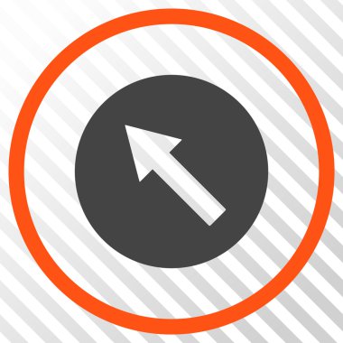 Yukarı Sağdan sola yönlü ok vektör simgesi