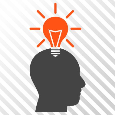 Dahi ampul vektör simgesi