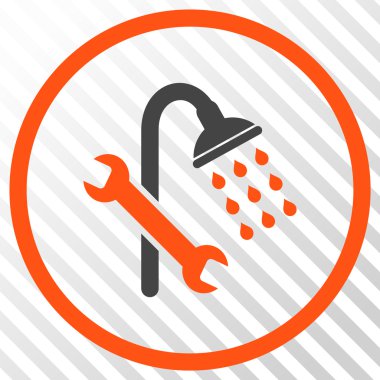 Duş sıhhi tesisat vektör simgesi