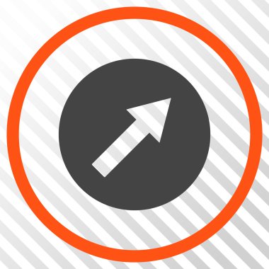 Yukarı sağ yuvarlak ok vektör simgesi