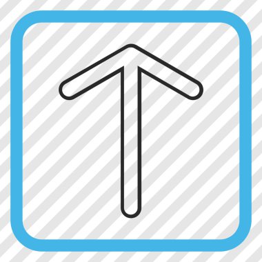 Vektör simgesi bir çerçeve içinde yukarı ok