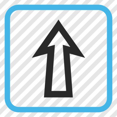 Vektör simgesi bir çerçeve içinde yukarı ok