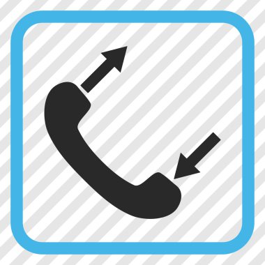 Vektör simgesi bir çerçevede konuşurken telefon