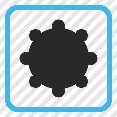 Dişli vektör simgesi bir çerçeve içinde