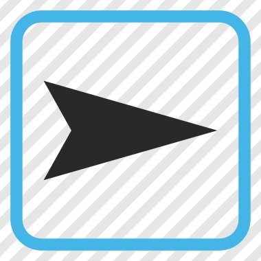 Ok ucu doğru vektör simgesi bir çerçeve içinde