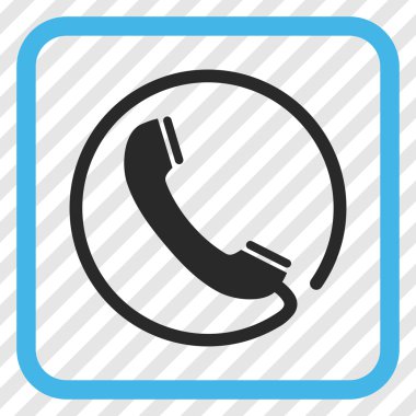 Telefon vektör simgesi bir çerçeve içinde