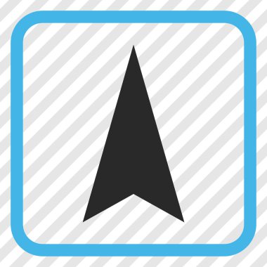 Vektör simgesi bir çerçeve içinde yukarı ok ucu