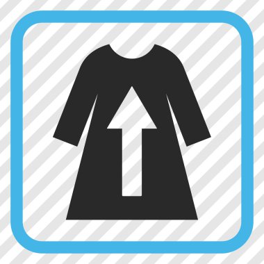 Kadın elbise vektör simgesi bir çerçeve içinde çıkar