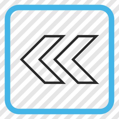 Shift Sol vektör simgesi bir çerçeve içinde