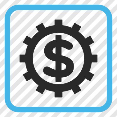 Finans sektöründe vektör simgesi bir çerçeve içinde