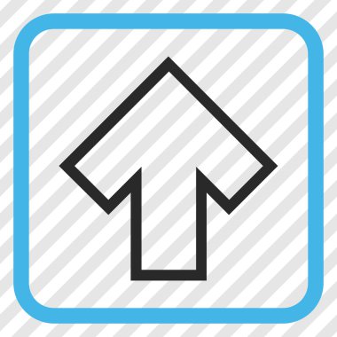 Vektör simgesi bir çerçeve içinde yukarı ok