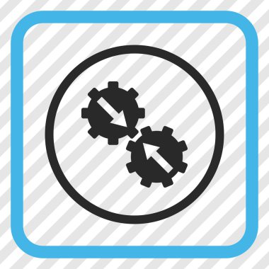 Dişli Tümleştirme vektör simgesi bir çerçeve içinde