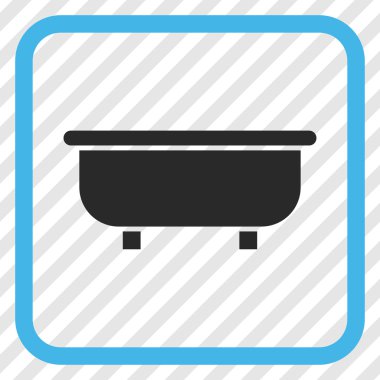 Küvet vektör simgesi bir çerçeve içinde