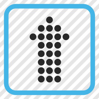 Vektör simgesi bir çerçeve içinde yukarı noktalı ok