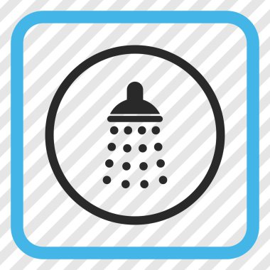 Duş vektör simgesi bir çerçeve içinde