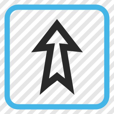 Vektör simgesi bir çerçeve içinde yukarı ok