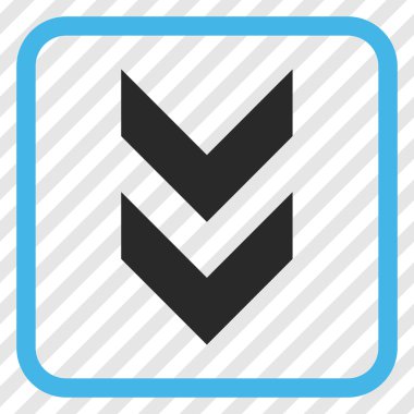 Vektör simgesi bir çerçeve içinde aşağı kaydır