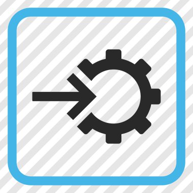 COG Tümleştirme vektör simgesi bir çerçeve içinde