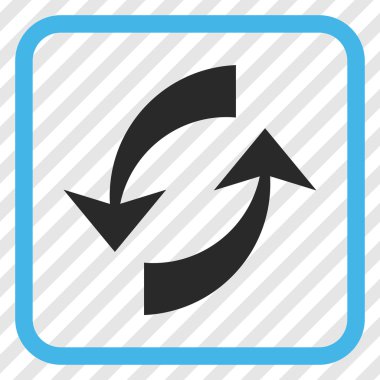 Exchange oklar bir çerçeve içinde simge vektör