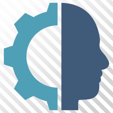 Cyborg dişli vektör simgesi