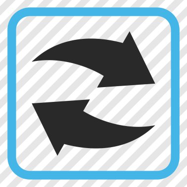 Exchange oklar bir çerçeve içinde simge vektör