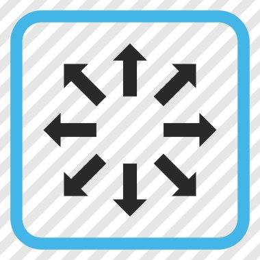 Oklar vektör simgesi bir çerçeve içinde patlayabilir