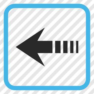 Sol vektör simgesi bir çerçevede göndermek