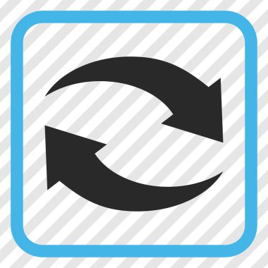 Exchange oklar bir çerçeve içinde simge vektör