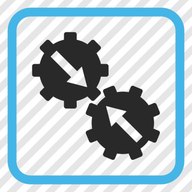 Dişli Tümleştirme vektör simgesi bir çerçeve içinde