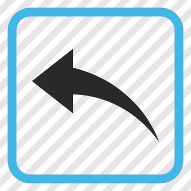 Vektör simgesi bir çerçeve içinde geri al