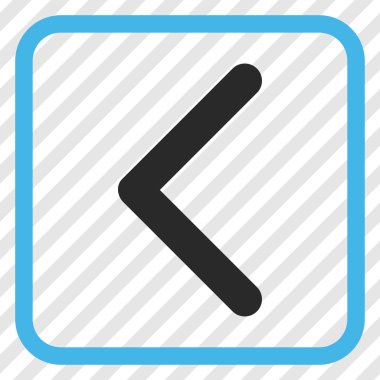 Yön sol vektör simgesi bir çerçeve içinde