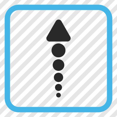 Vektör simgesi bir çerçeve içinde yukarı ok