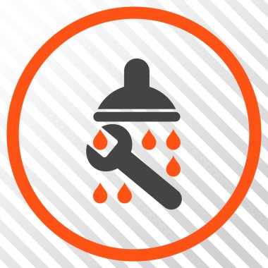 Duş sıhhi tesisat vektör simgesi