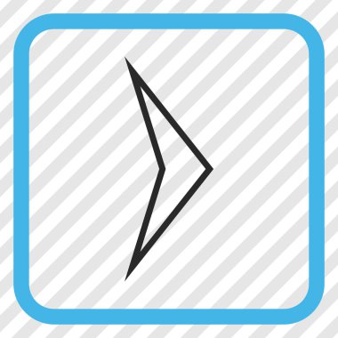 Ok ucu doğru vektör simgesi bir çerçeve içinde