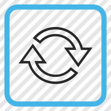 Oklar vektör simgesi bir çerçeve içinde yenileme