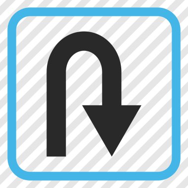 U dönüş vektör simgesi bir çerçeve içinde