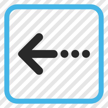 Sol vektör simgesi bir çerçevede göndermek