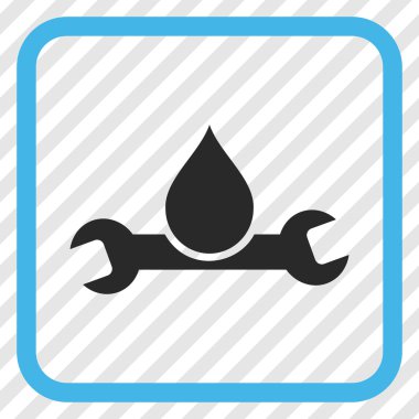 Sıhhi tesisat vektör simgesi bir çerçeve içinde