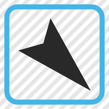 Ok ucu sağ aşağı vektör simgesi bir çerçeve içinde