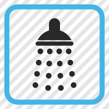 Duş vektör simgesi bir çerçeve içinde