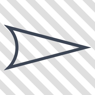 Ok ucu doğru vektör simgesi