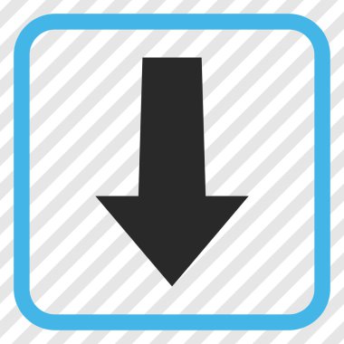 Vektör simgesi bir çerçeve içinde aşağı ok