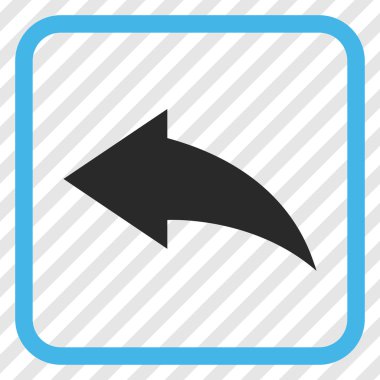 Vektör simgesi bir çerçeve içinde geri al