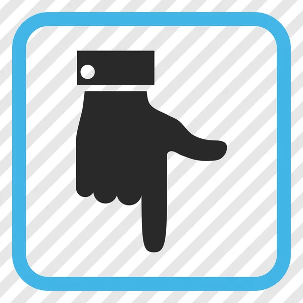 Icona vettoriale con puntatore a mano in una cornice — Vettoriale Stock
